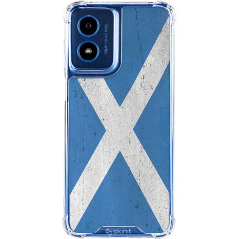 Scotland Flag Distressed Moto G 5G (2024) Clear Case